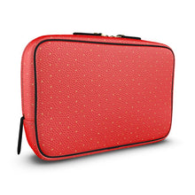 Load image into Gallery viewer, Red leather toiletry bag
