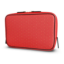 Load image into Gallery viewer, Red leather toiletry bag
