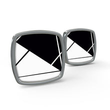 Load image into Gallery viewer, Black and white cufflinks
